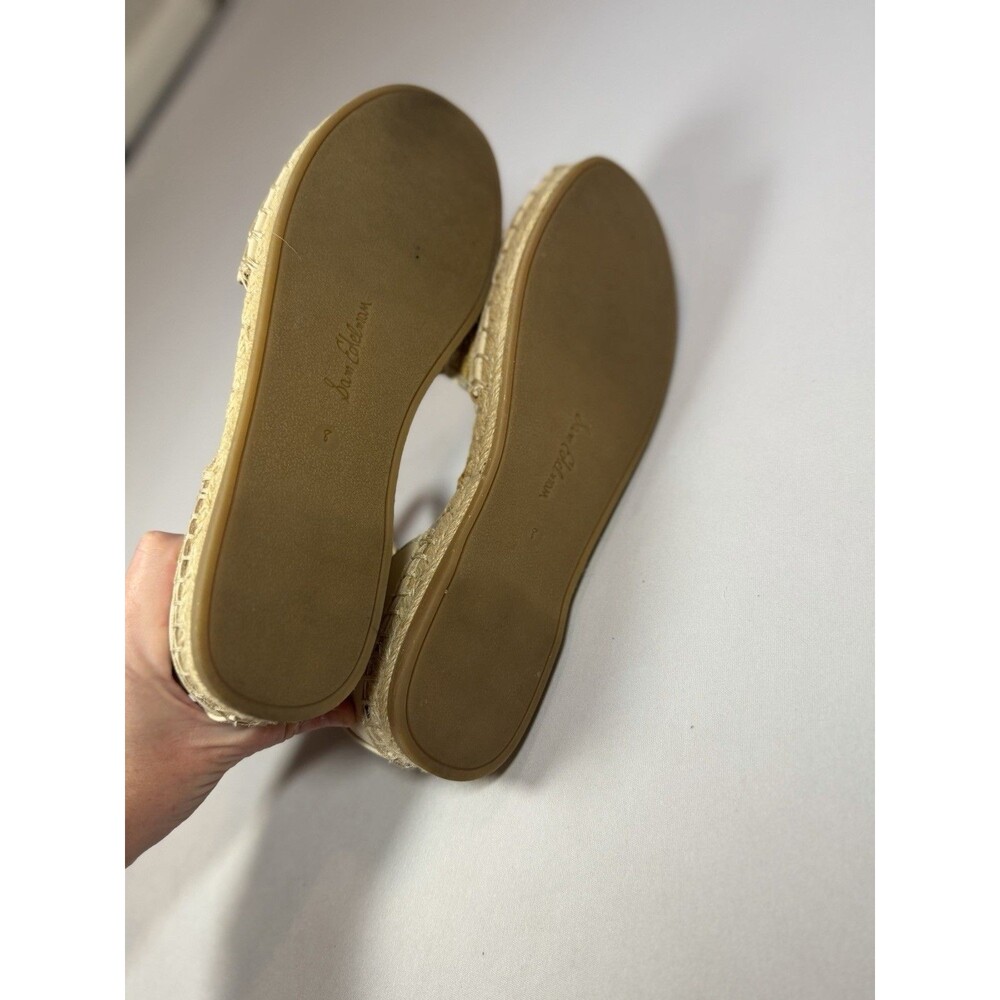 Sam Edelman Jamie 2 Espadrille Flats 8M Floral Embroidered Raffia - Picture 11 of 12